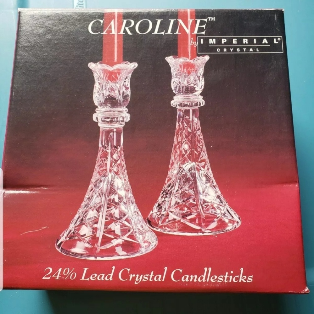🆕️ Caroline Imperial Crystal Candle Holders NEW